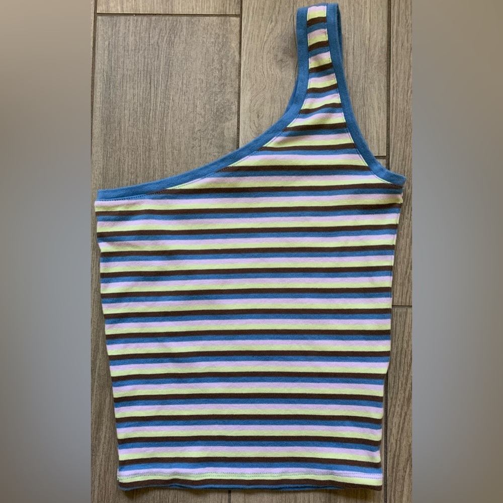 Cotton:On Stripe/ One Shoulder Tank Top for Women